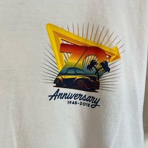 In and Out Burger White Crew Neck Short Sleeve Tee Anniversary 1948-2018 Medium